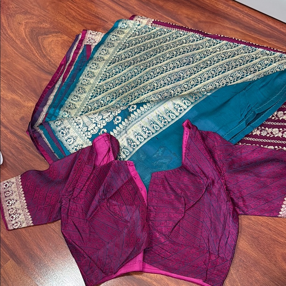 Saree with blouse